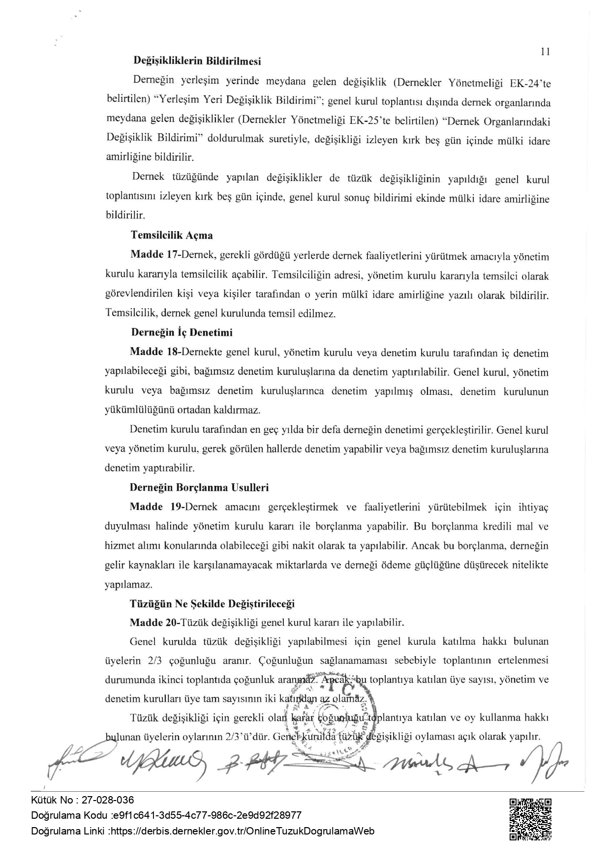 Dernek Tüzüğü